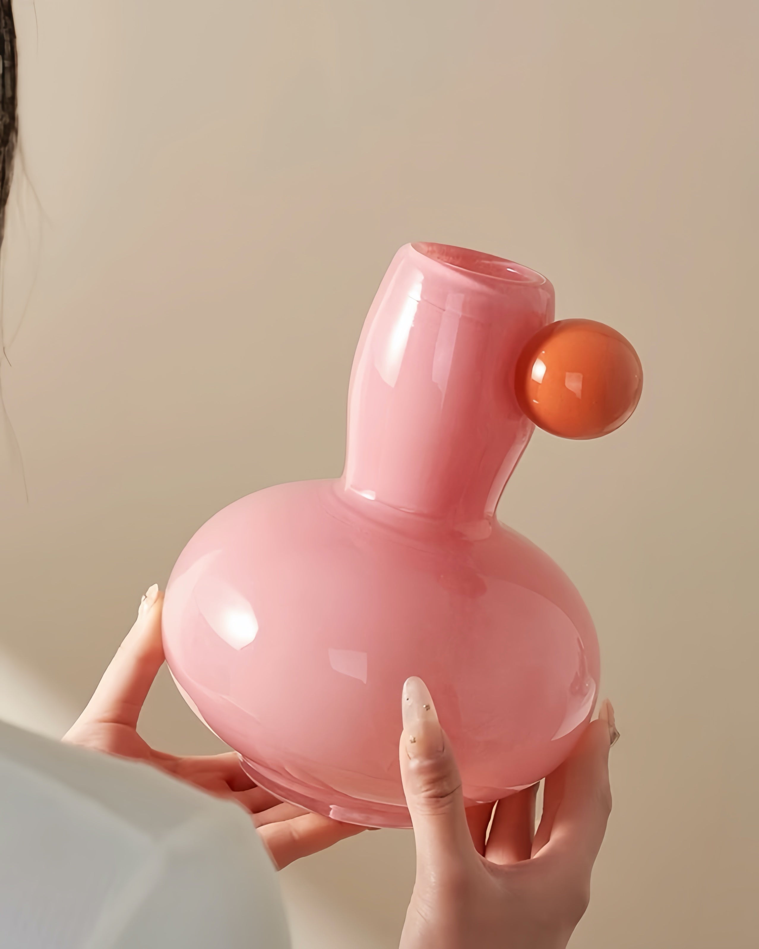 Jelly Bean Bud Vase - Whimsical Dopamine Centerpiece Vase for Gorgeous Tablescape