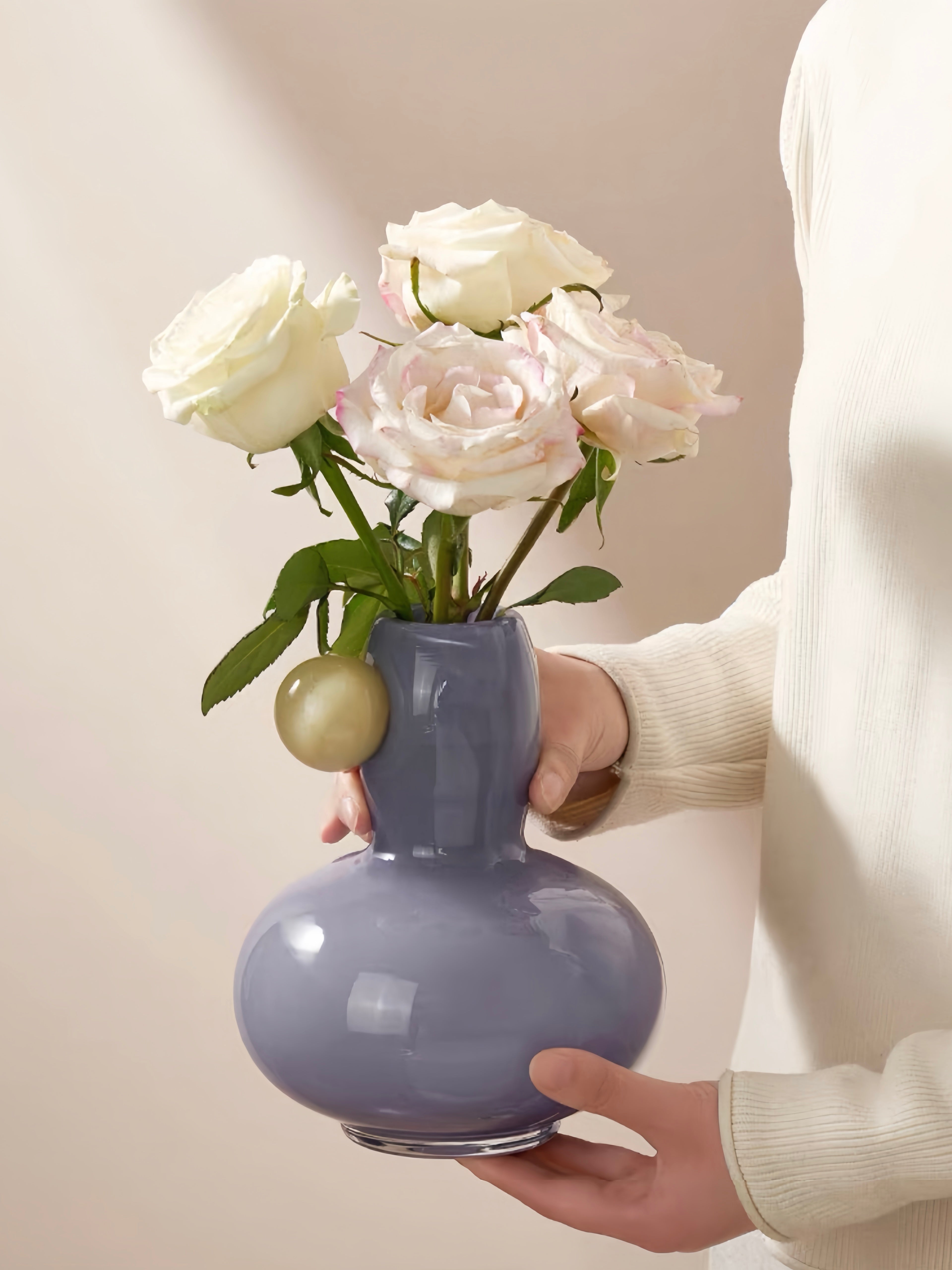 Jelly Bean Bud Vase - Whimsical Dopamine Centerpiece Vase for