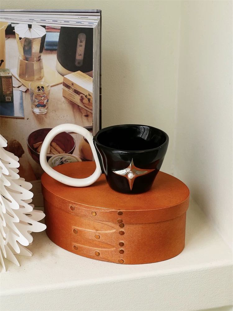 Handmade Ceramic Star Coffee Mug, Eclectic Tea Espresso Cup - Star Coffee Mug - INSPECIAL HOME