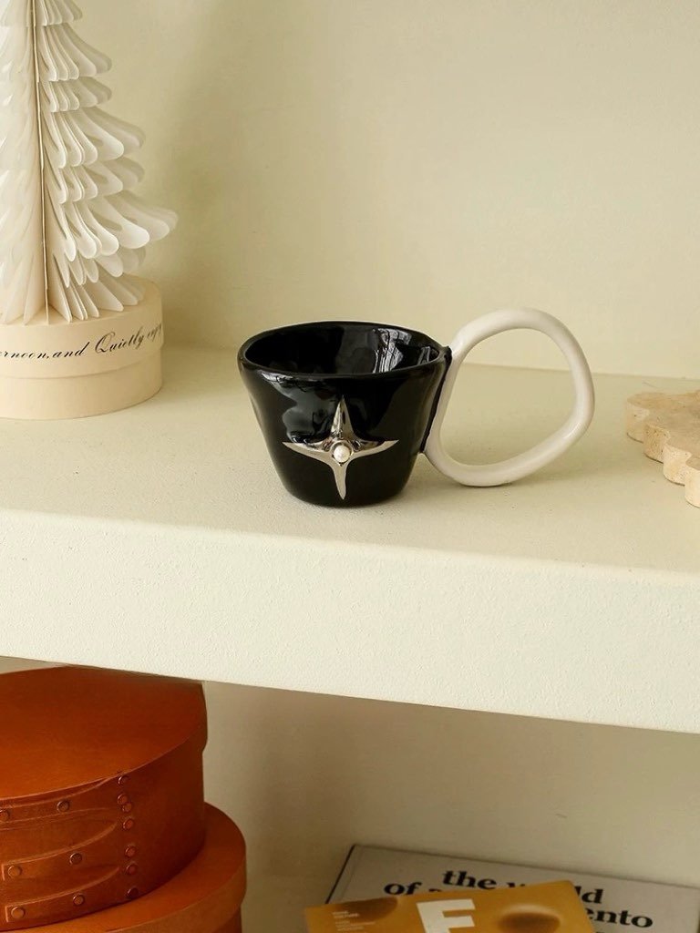 Handmade Ceramic Star Coffee Mug, Eclectic Tea Espresso Cup - Star Coffee Mug - INSPECIAL HOME