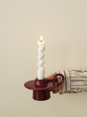 Handmade Ceramic UFO Candle Holder, Retro Table Decor - Candle Holders - UFO Candle Holder-Red - INSPECIAL HOME