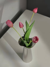 Handmade Modern Silver Bloom Vase, Ceramic Botanica Centrepiece Vase -Vases- Bloom Vase-Small - INSPECIAL HOME