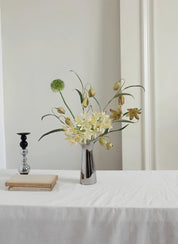 Handmade Modern Silver Bloom Vase, Ceramic Botanica Centrepiece Vase -Vases- Bloom Vase-Small - INSPECIAL HOME