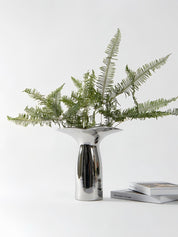 Handmade Modern Silver Bloom Vase, Ceramic Botanica Centrepiece Vase -Vases- Bloom Vase-Large - INSPECIAL HOME