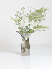 Handmade Modern Silver Bloom Vase, Ceramic Botanica Centrepiece Vase -Vases- Bloom Vase-Small - INSPECIAL HOME