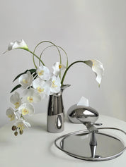 Handmade Modern Silver Bloom Vase, Ceramic Botanica Centrepiece Vase -Vases- Bloom Vase-Small - INSPECIAL HOME