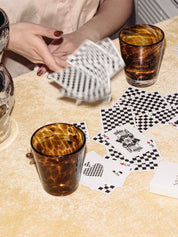 Handmade Retro Elegant Tortoise Glass Cup Tumbler Set of 2 - Tortoise Cup - INSPECIAL HOME