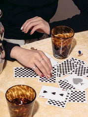 Handmade Retro Elegant Tortoise Glass Cup Tumbler Set of 2 - Tortoise Cup - INSPECIAL HOME