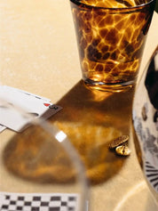 Handmade Retro Elegant Tortoise Glass Cup Tumbler Set of 2 - Tortoise Cup - INSPECIAL HOME