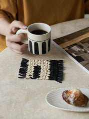 Handmade Retro Nordic Woven Reed Placemat Set of 4 Pcs for Elegant Table Setting - Retro Nordic Style Placemat Set - INSPECIAL HOME