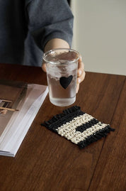 Handmade Retro Nordic Woven Reed Placemat Set of 4 Pcs for Elegant Table Setting - Retro Nordic Style Placemat Set - INSPECIAL HOME