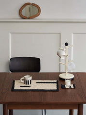 Handmade Retro Nordic Woven Reed Placemat Set of 4 Pcs for Elegant Table Setting - Retro Nordic Style Placemat Set - INSPECIAL HOME