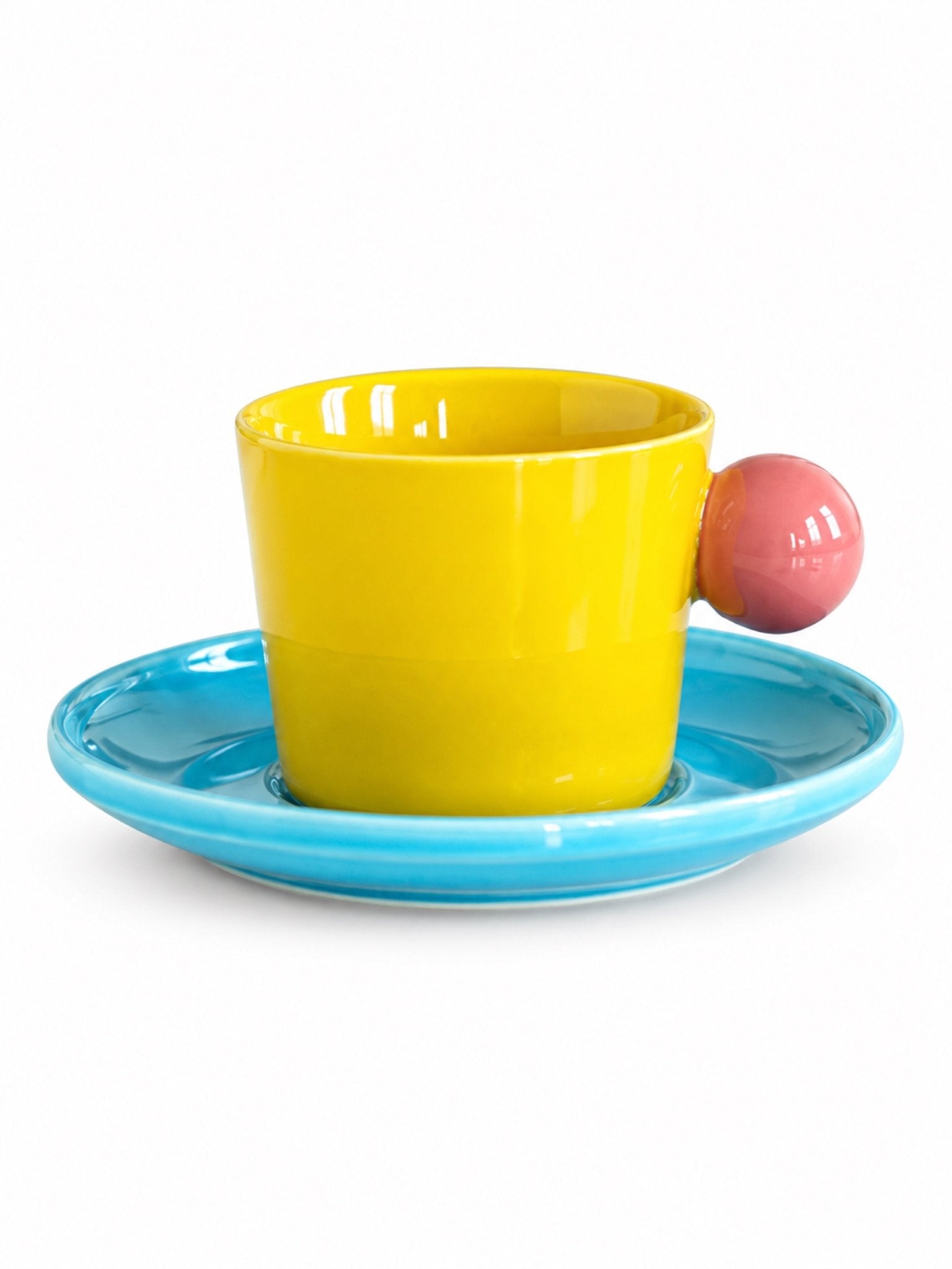 Handmade Skittles Coffee Mug With Saucer - Cute Dopamine Espresso Cup -Mugs- Skittles Coffee Mug With Saucer-Style C - INSPECIAL HOME