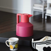 Insulated Geometric Water Pitcher - Large Thermal Jug for Cold or Hot Beverages - Geometric Insulated Pitcher - Rosy - Inspecial Home