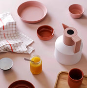 Insulated Geometric Water Pitcher - Large Thermal Jug for Cold or Hot Beverages - Geometric Insulated Pitcher - Rosy - Inspecial Home