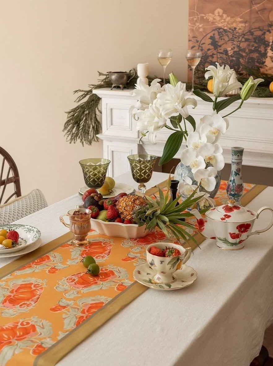 Italian Style Decorative Table Runner for Elegant Fall Table Setting - Italian Style Decorative Table Runner - INSPECIAL HOME