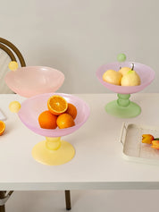 Jelly Bean Footed Tray Fruit Bowl - Whimsical Dopamine Table Setting Centerpiece - fruit bowl - Jelly Bean Fruit Bowl - Passion Fruit - Medium - INSPECIAL HOME