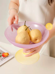 Jelly Bean Footed Tray Fruit Bowl - Whimsical Dopamine Table Setting Centerpiece - fruit bowl - Jelly Bean Fruit Bowl - Passion Fruit - Medium - INSPECIAL HOME
