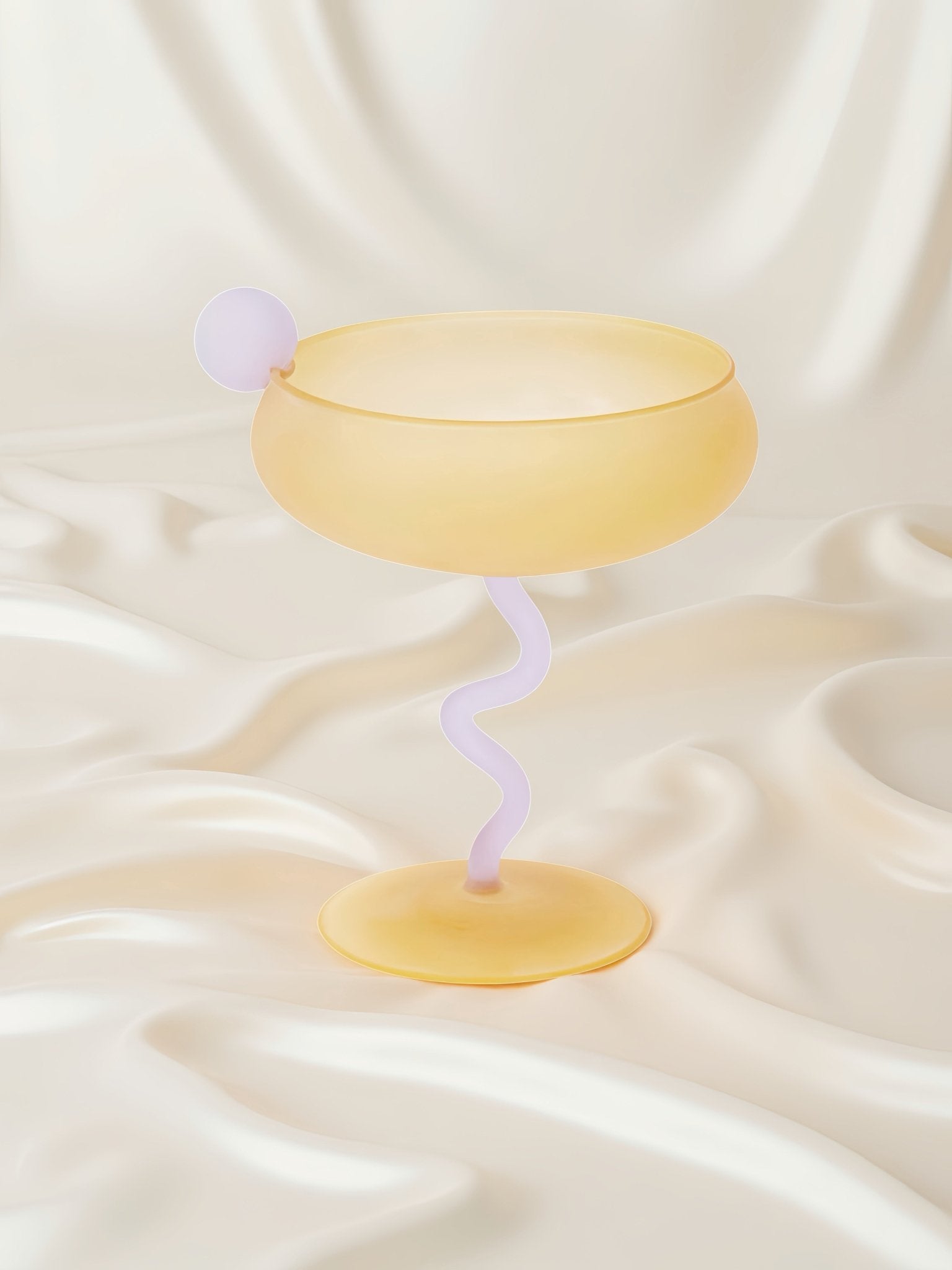 Jelly Bean Wine Glass - Whimsical Eclectic Dopamine Cocktail Coupe - Stemware - Jelly Bean Goblet - Passion Fruit - INSPECIAL HOME