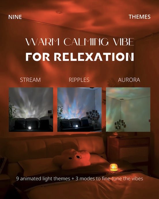 Light Theatre: Ambient Light With Stereo Speaker, Ripple Sunset Aurora Projector All - in - 1 - Light Theatre - Iceberg - INSPECIAL HOME