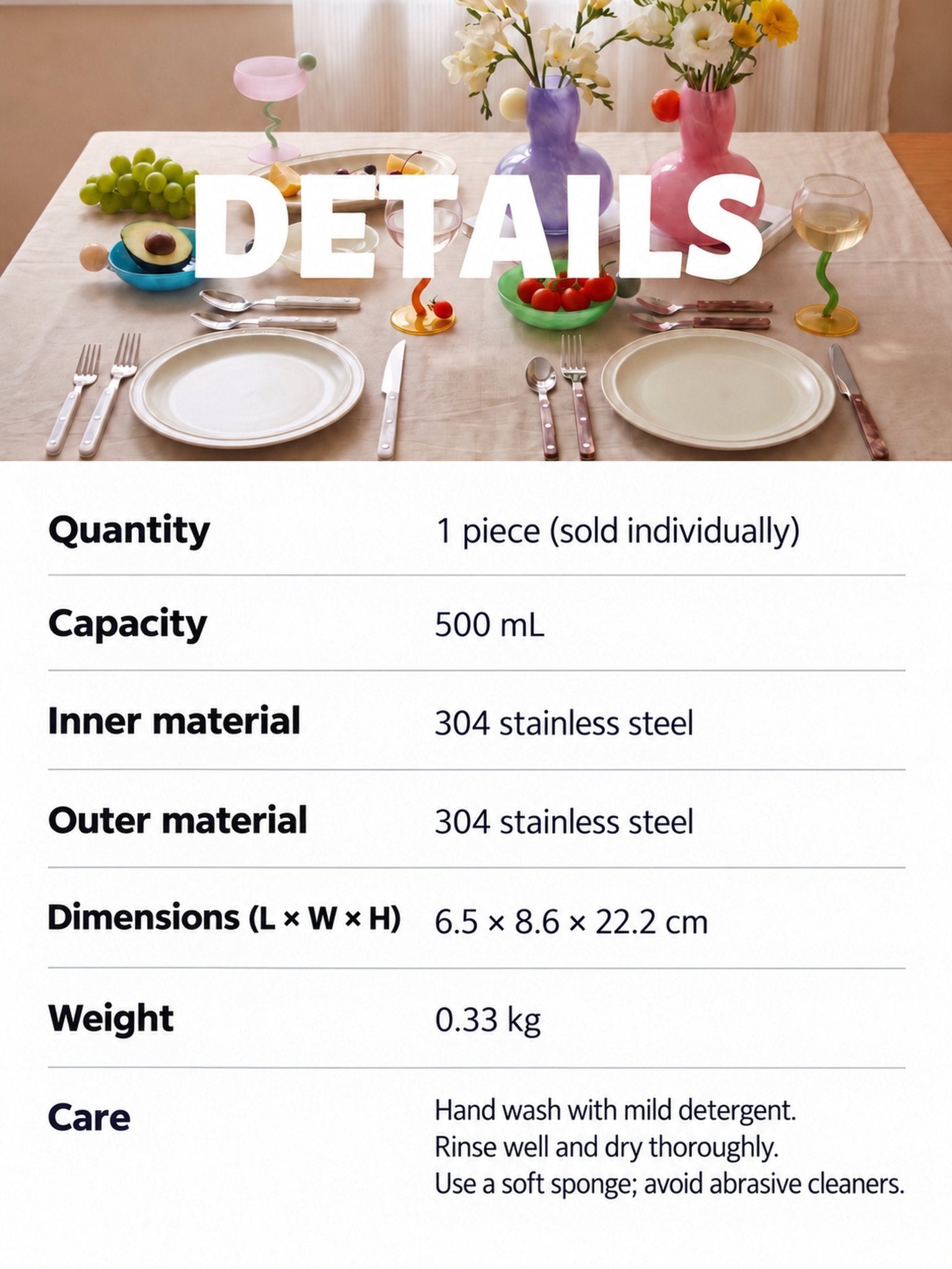 Little Star Stainless Steel Water Bottle, Playful 500 mL Reusable Bottle with Colorful Star Cap for Work, Gym&Travel -Thermoses- Little Star Stainless Steel Water Bottle-Brown - INSPECIAL HOME