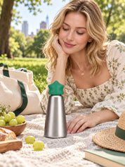 Little Star Stainless Steel Water Bottle, Playful 500 mL Reusable Bottle with Colorful Star Cap for Work, Gym&Travel -Thermoses- Little Star Stainless Steel Water Bottle-Light Blue - INSPECIAL HOME