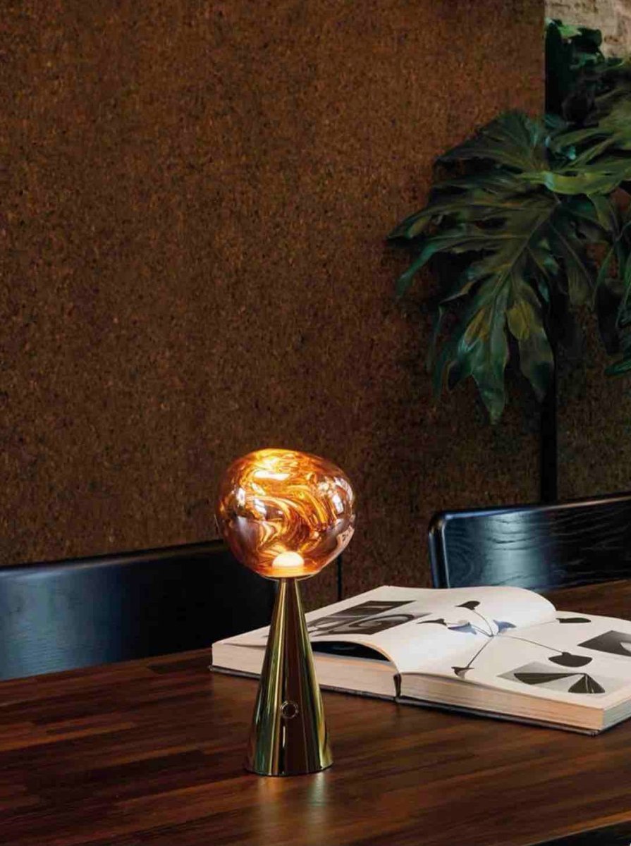 Melt Portable Dimmable Led Table Lamp - Modern Nordic Bedside Lamp - Night Lights & Ambient Lighting - Melt Table Lamp-Black - Tom Dixon