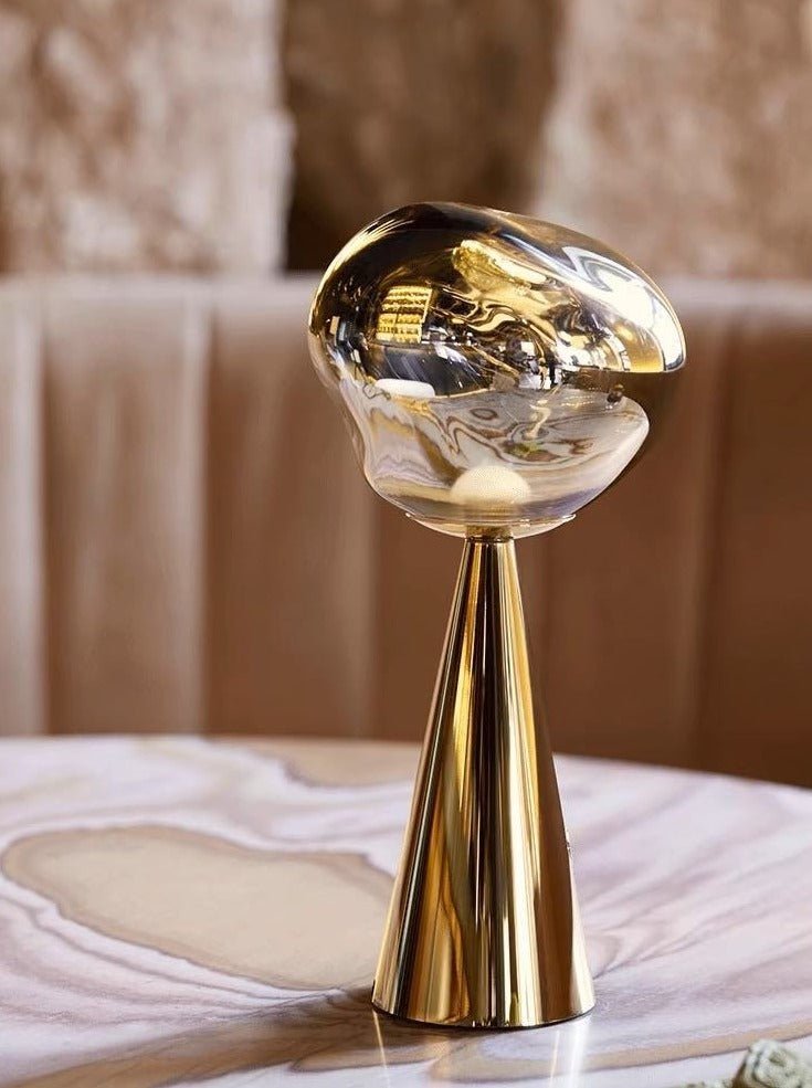 Melt Portable Dimmable Led Table Lamp - Modern Nordic Bedside Lamp - Night Lights & Ambient Lighting - Melt Table Lamp-Gold - Tom Dixon