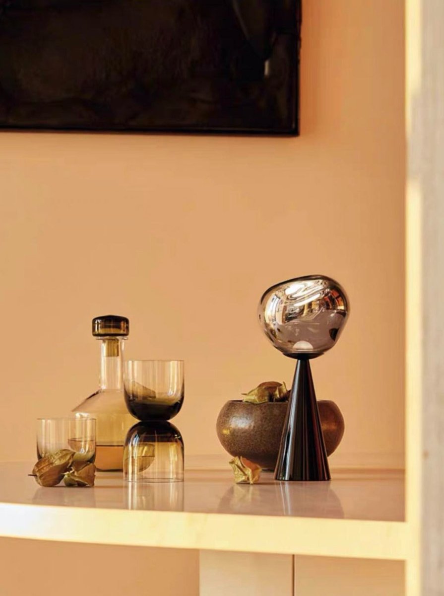 Melt Portable Dimmable Led Table Lamp - Modern Nordic Bedside Lamp - Night Lights & Ambient Lighting - Melt Table Lamp-Black - Tom Dixon