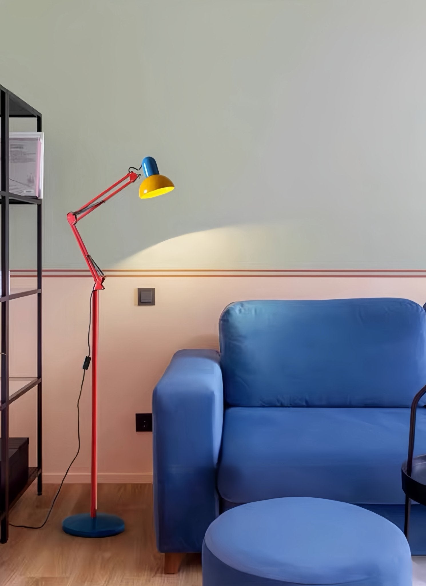 Memphis Retro Tall Metal Floor Lamp - Full Spectrum Eye Protection LED Reading Light - Night Lights & Ambient Lighting - Memphis Retro Tall Metal Floor Lamp - INSPECIAL HOME