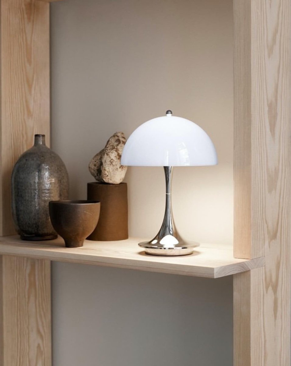 Nordic Style Cute Minimalist Dimmable Lamp - Panthella 160 Portable - Panthella 160 Portable - White Opal - INSPECIAL HOME