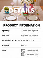 Orchard Delight Glass Tumblers Set of 2, Playful Fruit Glassware for Breakfast Tables, Patio Brunches and Summer Gatherings -Tumblers- Orchard Delight Glass Tumblers-Blueberry - INSPECIAL HOME