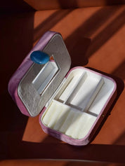 Pebble Jewellery Case, Vintage Velvet Accessory Storage Box Organiser - Pebble Jewellery Case-Green - INSPECIAL HOME