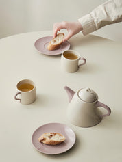 Postmodern Whimsical Wiggle Handle Ceramic Tea Set with Teapot and Mugs - Coffee & Tea Cups - Wiggle Tea Set - Blue - INSPECIAL HOME