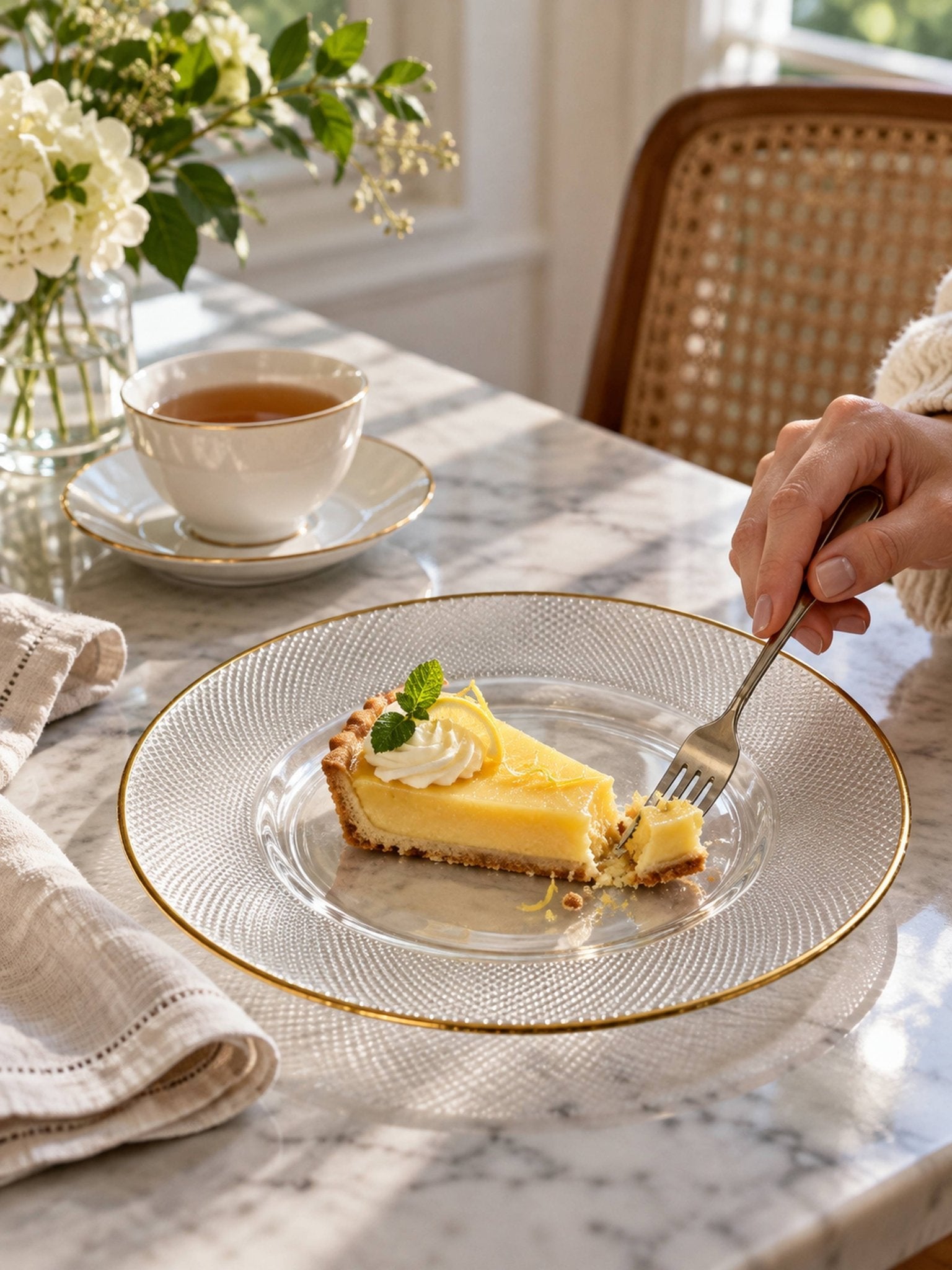 Radiant Moments Glass Dinner Plates Set of 2, Elegant Textured Decorative Plates for Everyday Dining, Dinner Parties, Holiday Table Settings -Plates- Radiant Moments Glass Dinner Plates Set of 2-Gold - INSPECIAL HOME