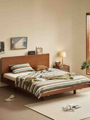 Retro Earthy Tone Stripe Queen Duvet Cover Set with Pillowcases, 100% Cotton - Bed Sheet Set - Retro Style Earthy Tone Stripe Duvet Cover Set - INSPECIAL HOME