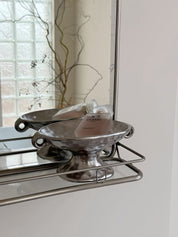Retro Silver Footed Decorative Tray For Fruits Or Accessories -Candle Holders- Retro Silver Footed Tray - INSPECIAL HOME