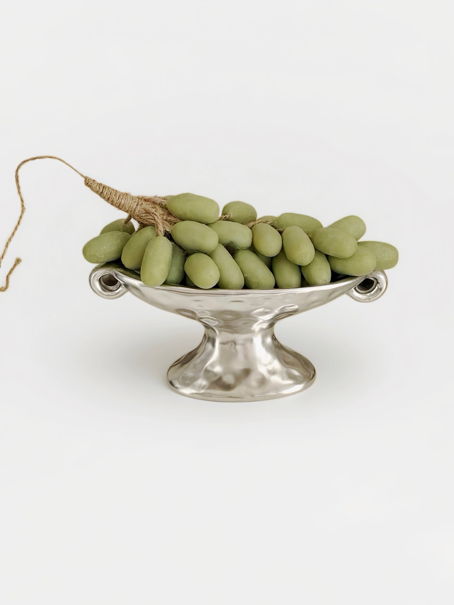 Retro Silver Footed Decorative Tray For Fruits Or Accessories -Candle Holders- Retro Silver Footed Tray - INSPECIAL HOME