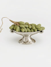 Retro Silver Footed Decorative Tray For Fruits Or Accessories -Candle Holders- Retro Silver Footed Tray - INSPECIAL HOME