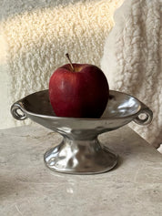 Retro Silver Footed Decorative Tray For Fruits Or Accessories -Candle Holders- Retro Silver Footed Tray - INSPECIAL HOME
