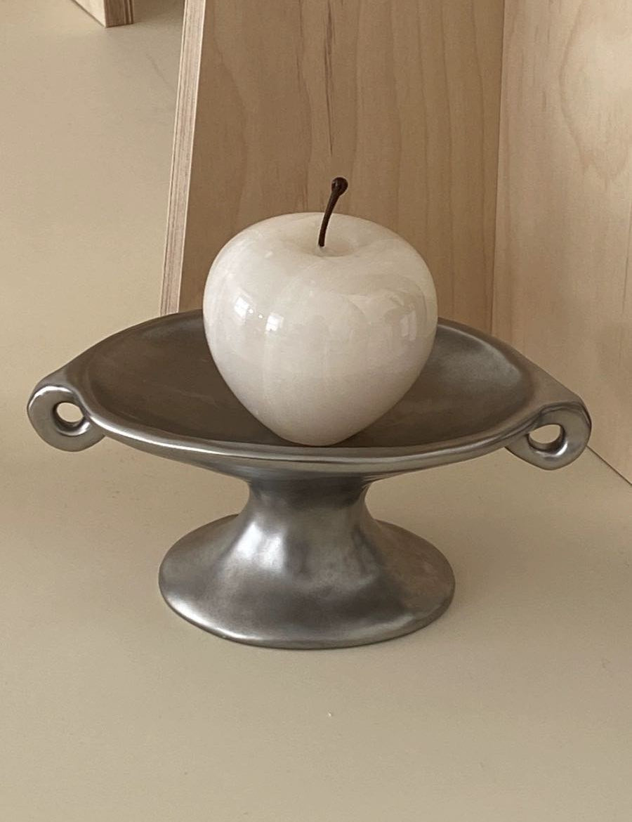 Retro Silver Footed Decorative Tray For Fruits Or Accessories - Retro Silver Footed Tray - INSPECIAL HOME