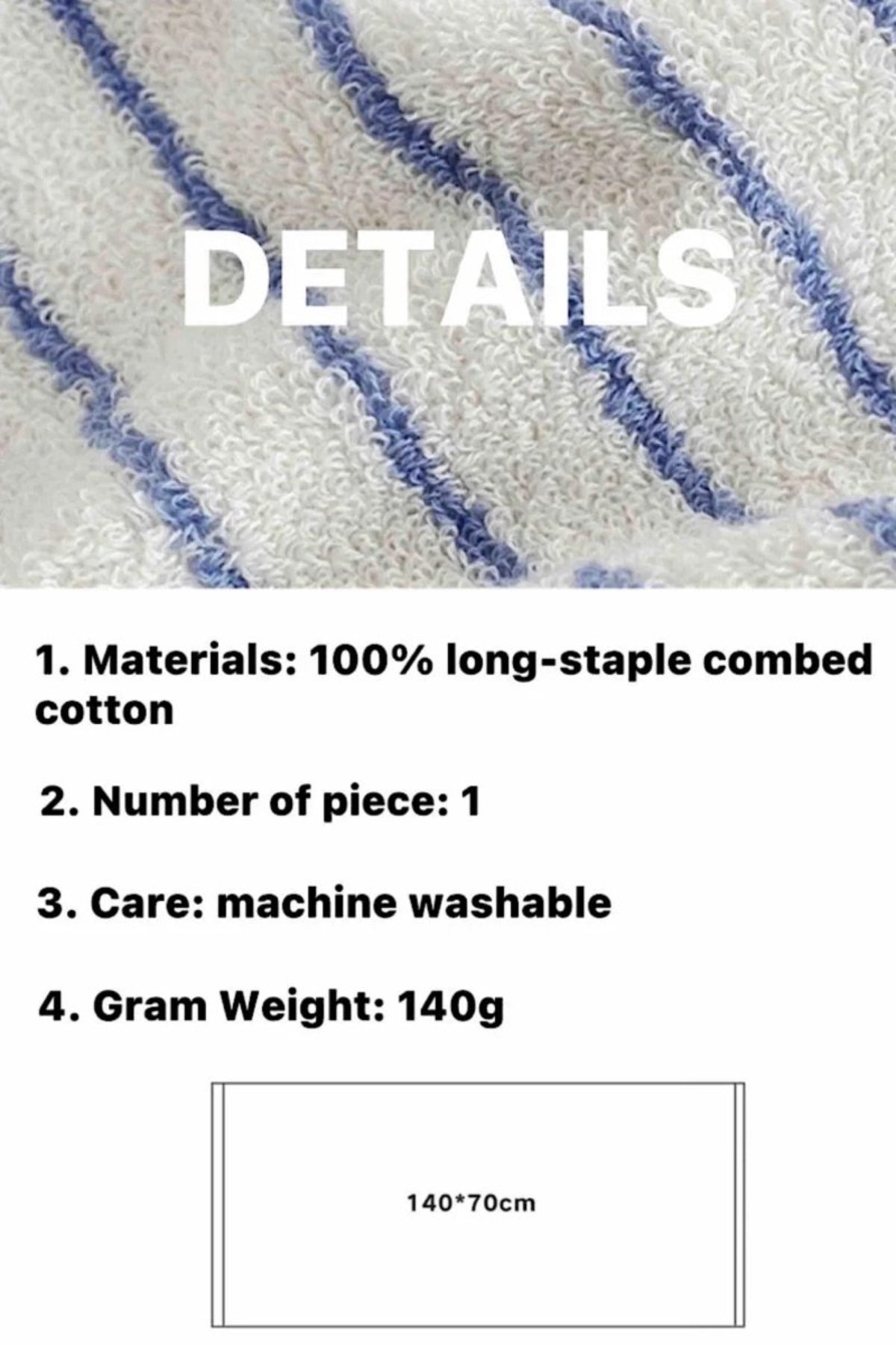 Retro Soft 100% Long - stapled Cotton Striped Bath Towel - Retro Striped Bath Towel-Green - INSPECIAL HOME