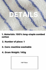 Retro Soft 100% Long - stapled Cotton Striped Bath Towel - Retro Striped Bath Towel-Green - INSPECIAL HOME