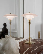 Retro Three - shade Dimmable Lamp - PH 2/1 Table - PH 2/1 Table - Pale Rose Brass - INSPECIAL HOME