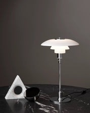 Retro Three - shade Dimmable Lamp - PH 2/1 Table - PH 2/1 Table - High Lustre Chrome Plated - INSPECIAL HOME