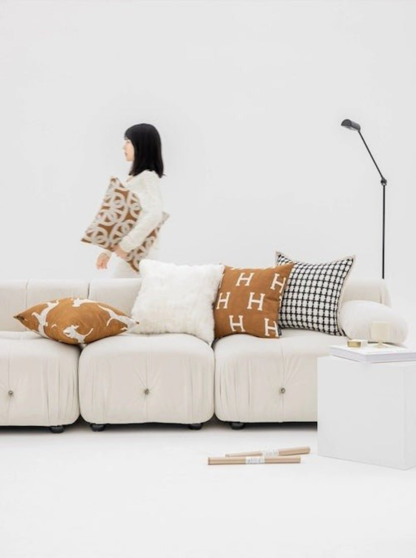 Boho-Inspired Decorative Throw Pillow with Tassels Hand-Tufted