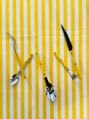 Set Of 10 Dopamine Stainless Steel Rivet Flatware, Contemporary Bistrot Style Cutlery - Flatware Sets - Dopamine Flatware Set - Pastel Blue - INSPECIAL HOME