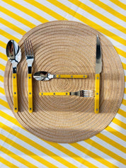 Set Of 10 Dopamine Stainless Steel Rivet Flatware, Contemporary Bistrot Style Cutlery - Flatware Sets - Dopamine Flatware Set - Pastel Blue - INSPECIAL HOME