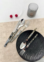 Set Of 10 Pcs Modern Elegant Terra Flatware - Bistrot Style Cutlery Silverware Set - Flatware Sets - Terra Flatware Set of 10 - The Great Barrier Reef - INSPECIAL HOME