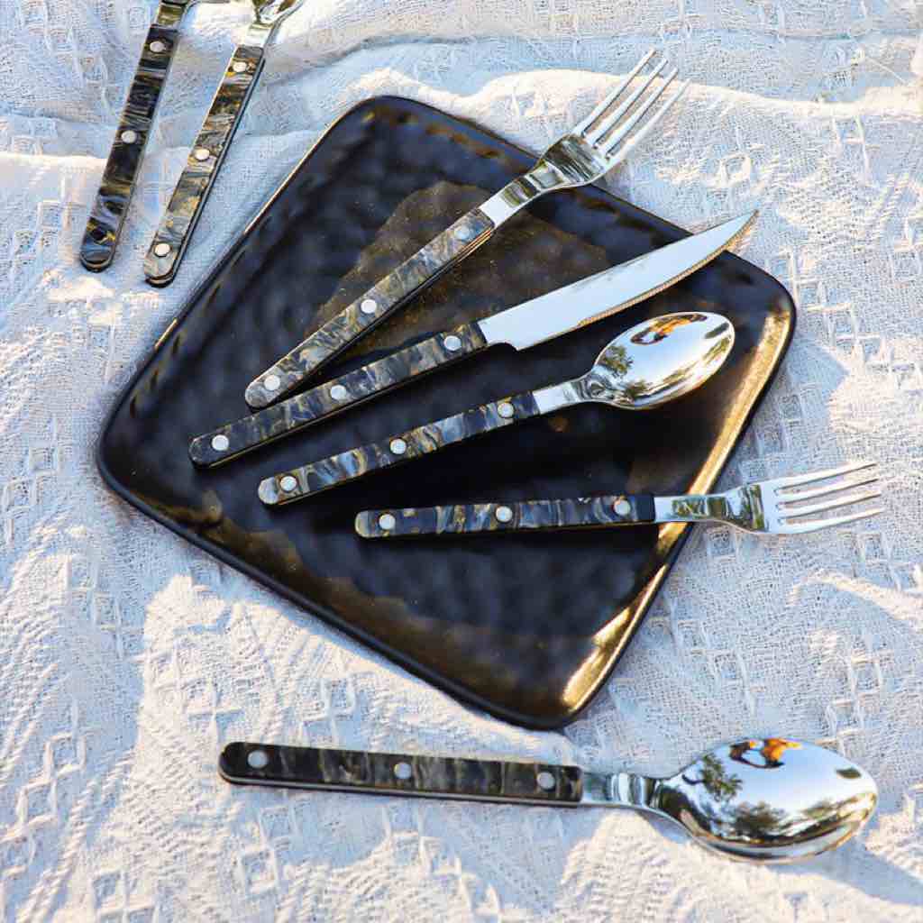 Set Of 10 Pcs Modern French Flatware - Bistrot Cutlery Silverware Set ( $4.9 Each ) - Set Of 10 Pcs Modern French Flatware-Great Barrier Reef - INSPECIAL HOME